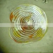 Crystal Glass Crafts --Plate with Wate Wave