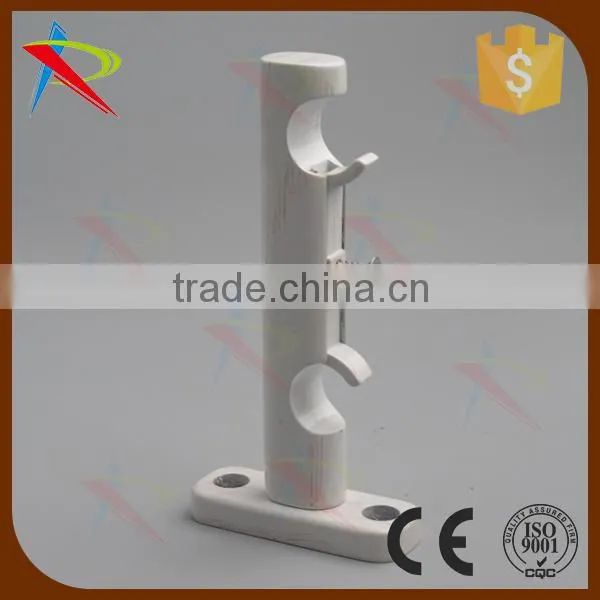 Wall Install Curtain Pole Double Bracket With Surface Wooden Plated photo-3