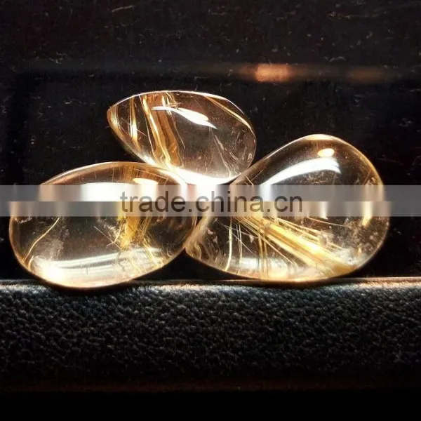 Amazing Rutile Cabochon Gemstone / Golden Rutile Stone / Rutilated Quartz photo-3