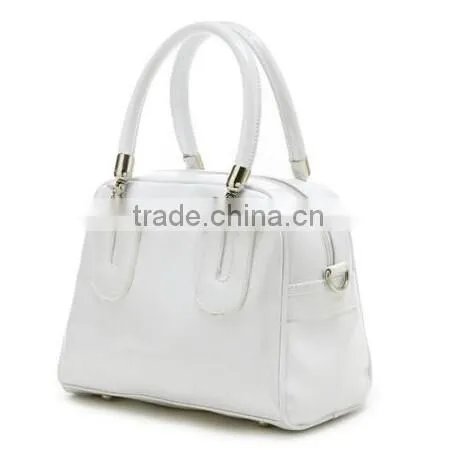 Smooth Leather Bright PU Handbag photo-6