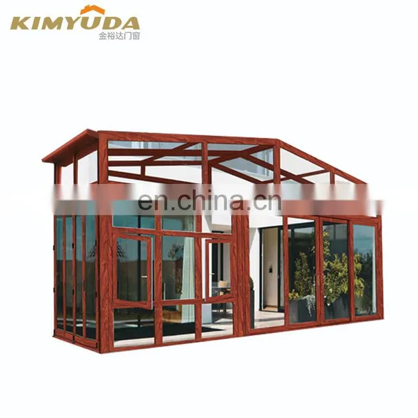 Patio Enclosure Aluminium Sunrooms Gazebo Glass Garden Greenhouse Flat Roof Inclined Sun Room photo-5