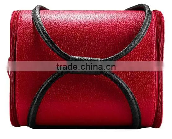 Custom Make Hard Shell Faux Leather Makeup Storage Box,Beauty Vanity Carrying Case,Leather Cosmetic Train Case With Trays photo-3