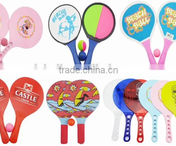 Summer Paddle Game Bat Set Beach Racket,Interesting Wooden Beach Bat and Ball Set,Promotional Wooden Beach Bat With Ball photo-3