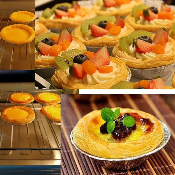 Mini Round Aluminum Foil Baking Cups for Muffins Tarts Cupcakes Disposable Dessert Pans Bulk Pack photo-2