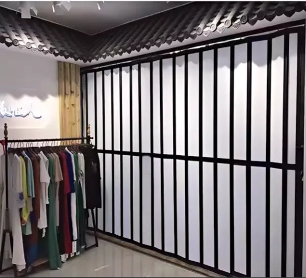 Commercial Transparent Folding Door | Clear & Modern | Storefront photo-1