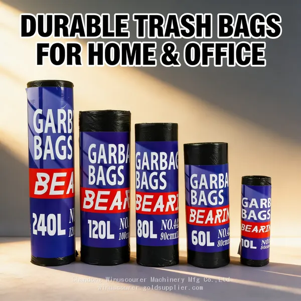 Multi-Size Garbage Bag Roll Cost-Effective Disposable Trash Container Liners photo-2