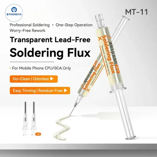 MobiTool MT-11 Transparent Halogen-free Flux for CPU and BGA Soldering
