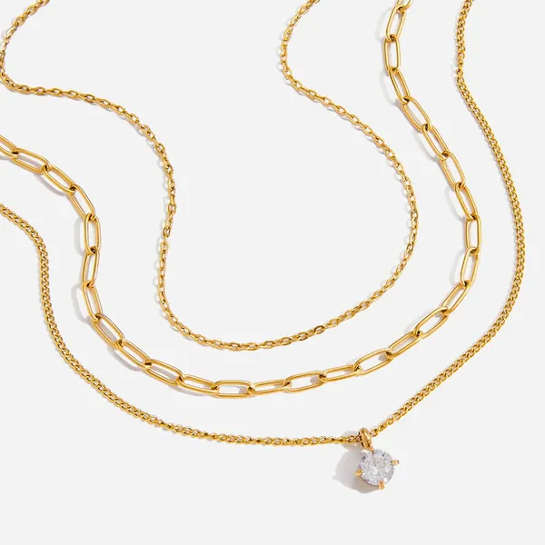 Exquisite Waterproof Minimalist Stainless Steel Gold Necklace - Custom Fashion Jewelry photo-2