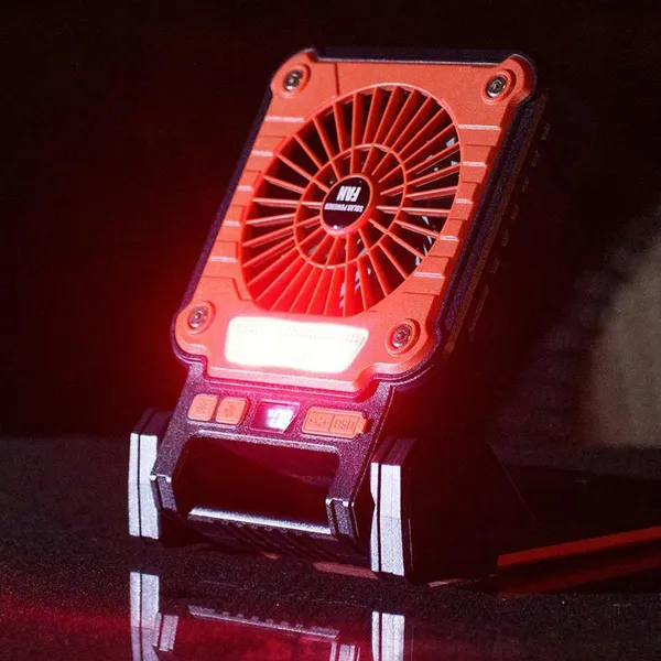 Wholesale Solar Rechargeable Camping Fan Lantern 3600mAh Power Bank Portable Tent Light With 3 Speed Fan 5 Lighting Modes for Outdoor Summer Use photo-4
