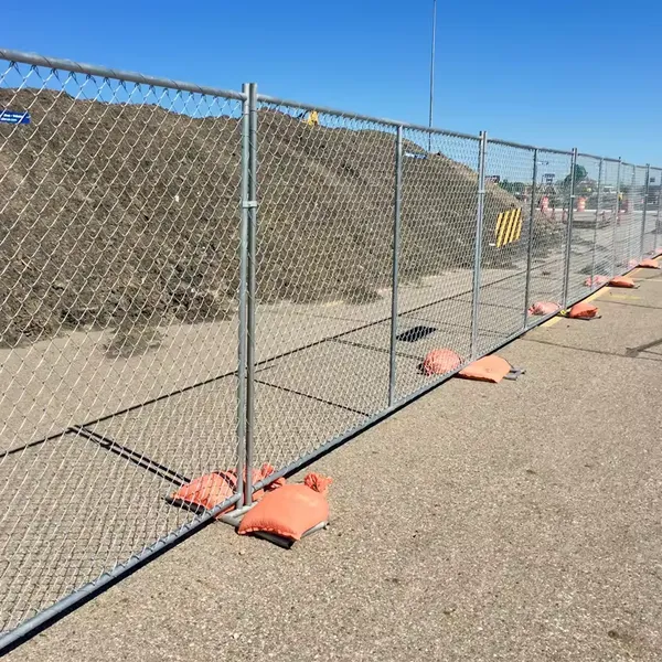 Manufacturer Customized Hook Net Temporary Mobile Guardrail Frame Removable Foot Temporary Boundary Wall Barrier Fence photo-4