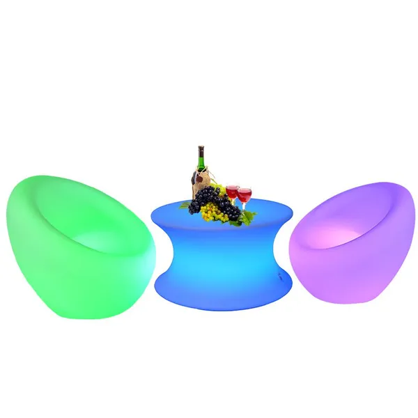 Commercial Furniture Glowing Nightclub Illuminated Led Bar Stool for Outdoor Garden Beach in Waer Stools