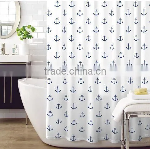 Shower Curtain Rain Drop Printed, Hot Sale Classic Bathroom Waterproof Curtain photo-2