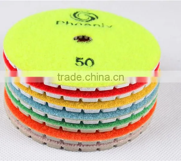 High Quality 100mm Swirl Wet Polishing Pads for Marble With 4.00mm photo-4
