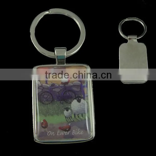 Rectangular Shape Blank Keychain ,silver Color ,could be Customized photo-6