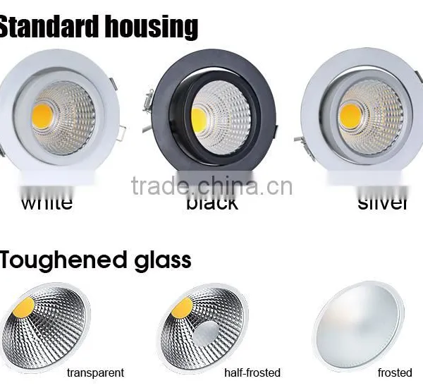 CE RoHS 360 Degree Dimmable 26w Gimbal Downlight Recessed Round Ceiling Light photo-5