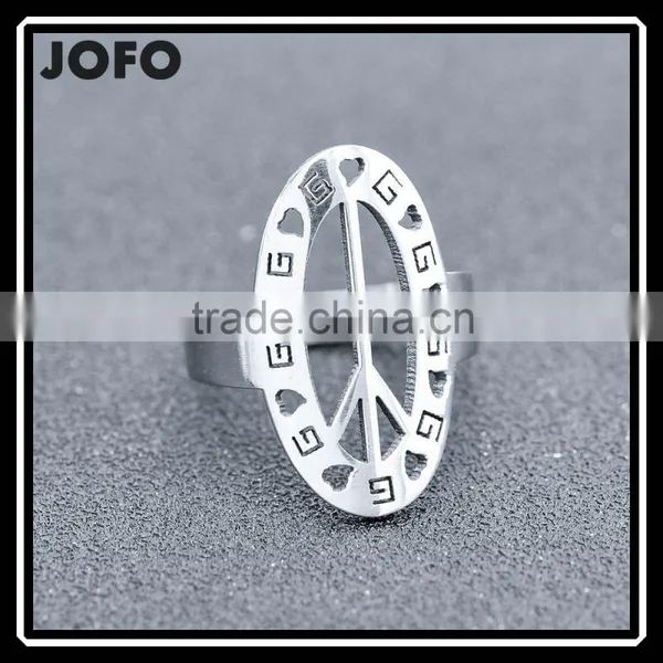 Woman Man's Hollow Stainless Steel Punk Rock Biker Finger Ring