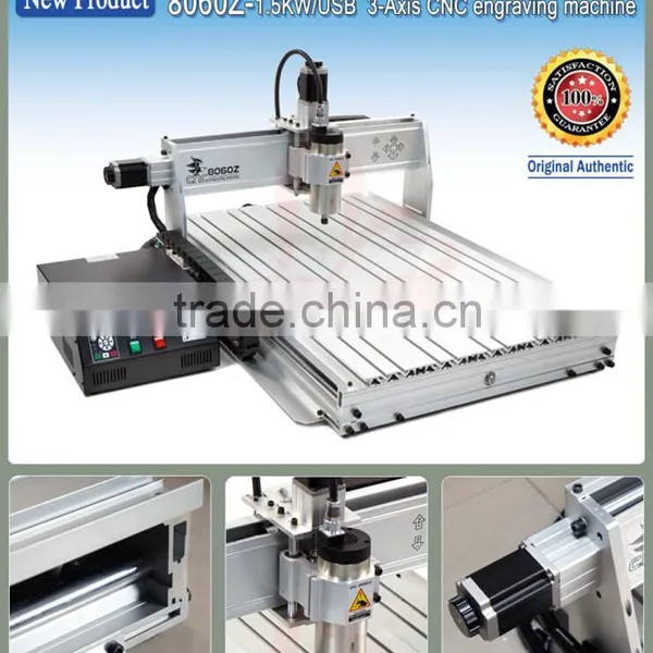 Mini Cnc Router USB Port 8060Z-USB 1500W Mini Cnc Milling Machine for Hard Metal Aluminum Wooden Working Quality Choice photo-2