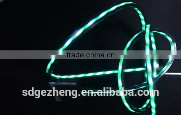 el Data Cable With Glowing Chasing Light el Wire Usb Cable Micro Usb 8pin Lighting Usb Cbale Led Light for Smartphones photo-4