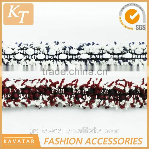 Fashion Garment Accessories Supplier Blending Color Cotton Ribbon photo-3