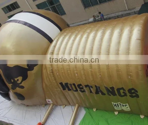 2016 Giant Custom Golden Inflatable Football Entrance Helmet Tunnel photo-3