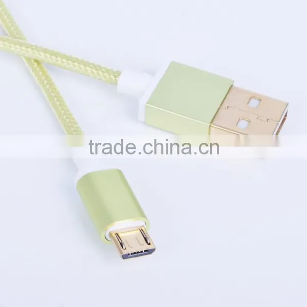 2016 Latest Design Aluminum Alloy Metal Usb Cable Nylon Braided Usb Cable for Samsung Galaxy s5 photo-2