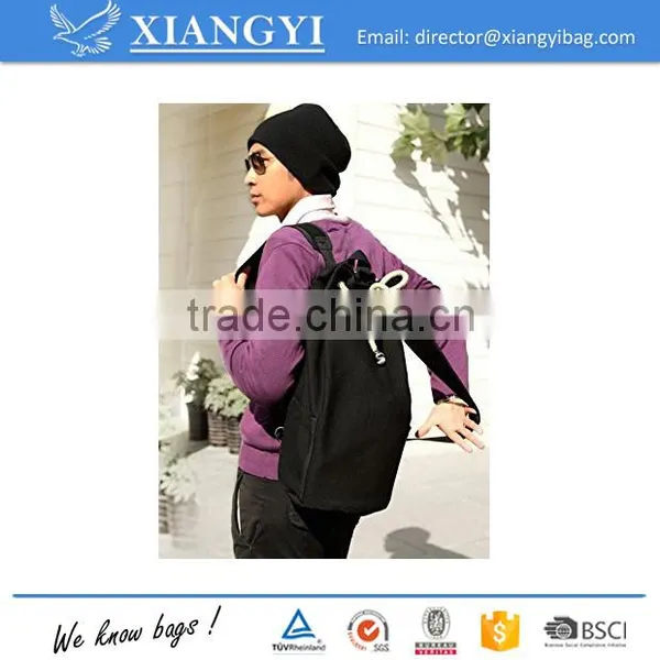 Fashionable Durable 16OZ Washed Canvas Drawstring Bucket Bag Outdoor Football Basketball Backpack photo-6