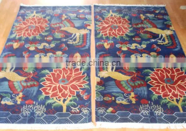 Bird Pattern Wool Carpet photo-2
