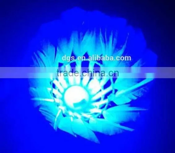 Popular Flashing Lighted Led Duck Leather Shuttlecock Badminton photo-5