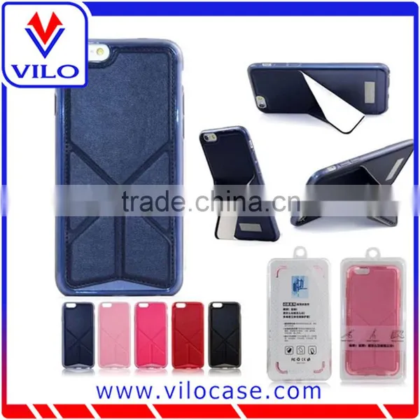 Utra Slim Tpu With Leather Kickstand Mobile Phone Case for Iphone 6 photo-5