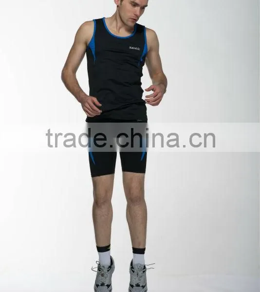 Men's Santic Running Wear Sports Jersey Running Shirt