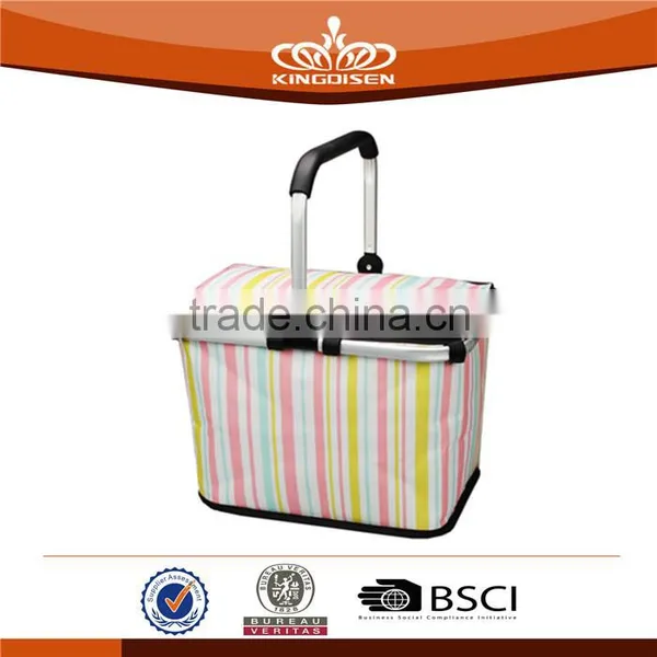 Folding Beach Picnic Basket Cooler Bag photo-2