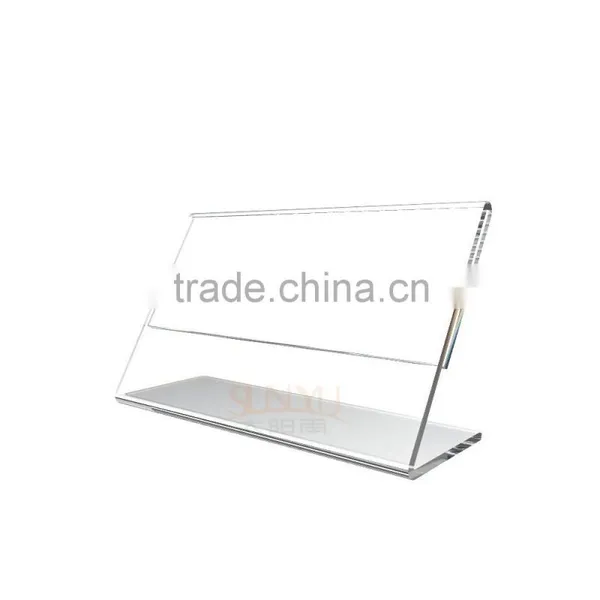 Supermarket L-shape Clear Acrylic Insert Sign Holder photo-3