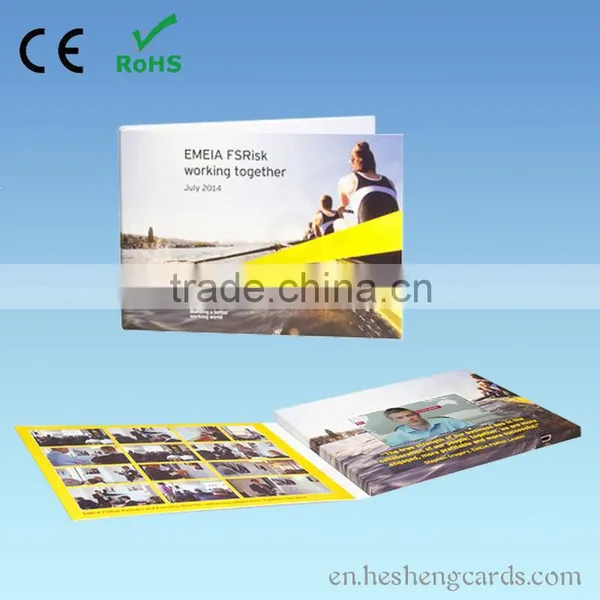 Top Quality 7" Customized Invitation Lcd Video Greeting Card for Business Ptomotion,custom Musical Greeting Card photo-3