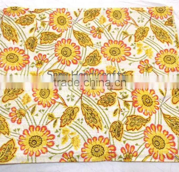 Indian Handmade Quilt Vintage Kantha Bedspread Throw Cotton Blanket Ralli Gudari photo-5