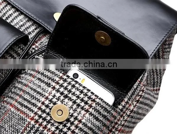 2015 Classical Canvas Backpack With Leather Bottom photo-6