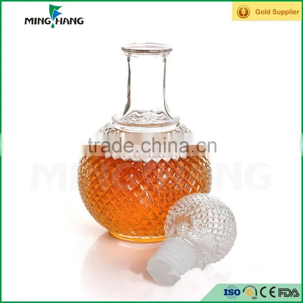 250ml 500ml 1000ml Custom Made Wine Glass Bottles For Vodka, Tequila, Brandy, Whisky, Wine, Rum