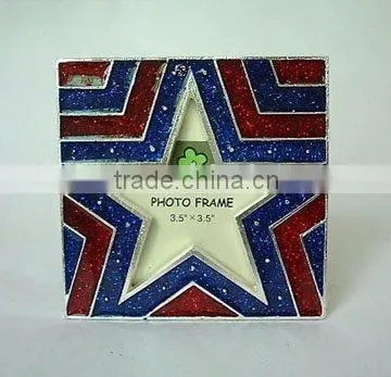 five-star shape pewter photo frame