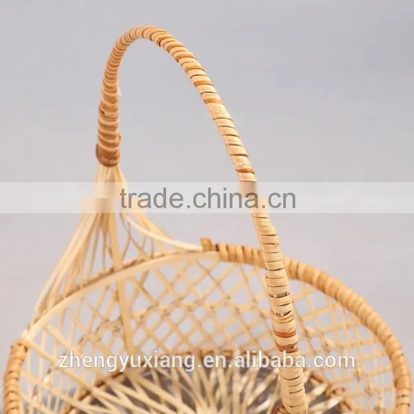 Handwoven Bamboo Fruits Vegetables Hanging Basket photo-3