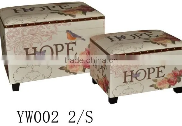 Household Colorful Decoration Linen Stool Storage Seating Box photo-4