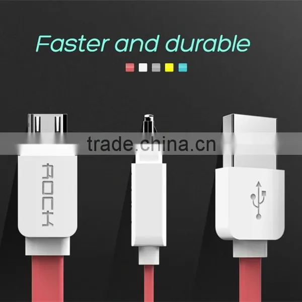 ROCK Original Micro USB Cable for Samsung/HTC/Meizu/Xiaomi/Huawei 1m Wired Charging Data Sync USB Cables Data Line for Android photo-2