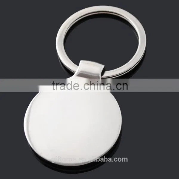 Classic Blank Round Metal Keychain With Custom Box photo-3