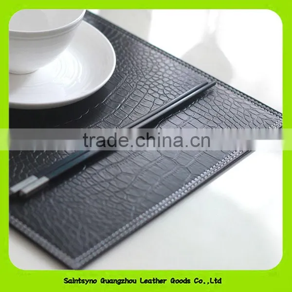 Classic 100% Reversible Leather Coaster Heat Resistant Leather Placemat 16018 photo-6