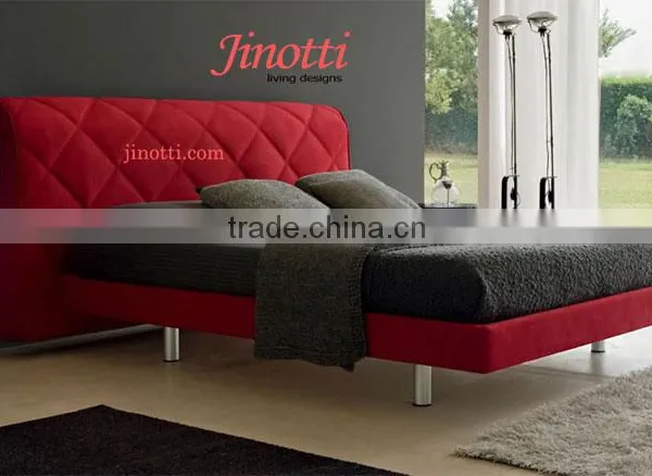 2016 New Upholstered Fabric Leather Beds Design Low price for Bedroom