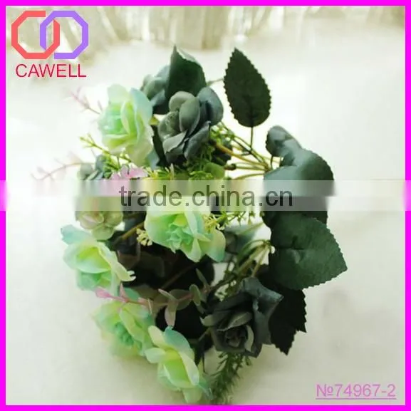 Artificial Flower Plastic Rose Bush photo-3