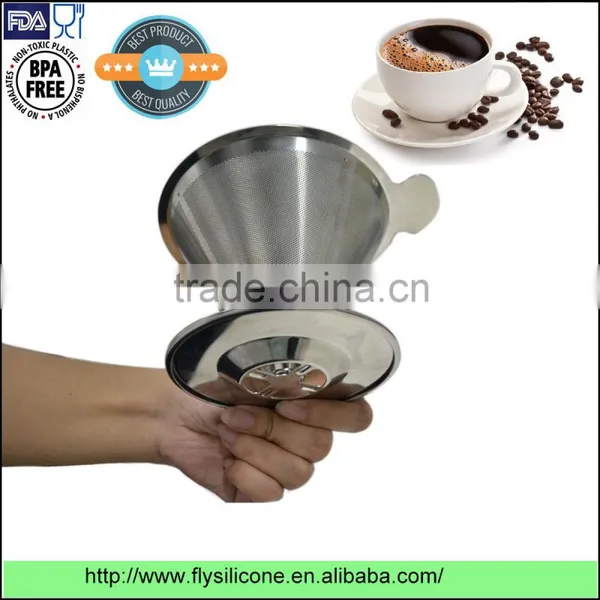 China Wholesale High Quality Durable 304 Stainless Steel Coffee Dripper/filter photo-4