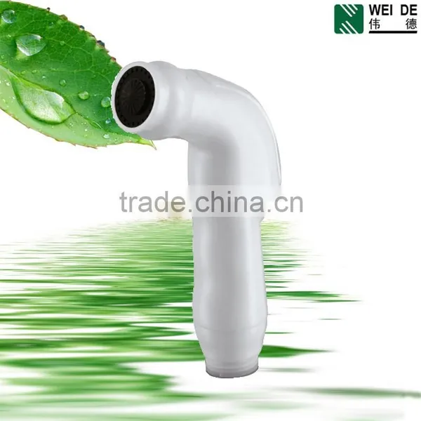 Abs Plastic White Handle Shattaf Hand Held Bidet Shower