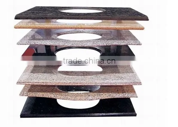 China Manufacturer Direct China Rosa Porrina /XiLi Red Vanity Top In Stock With Double Undermount Sink photo-2