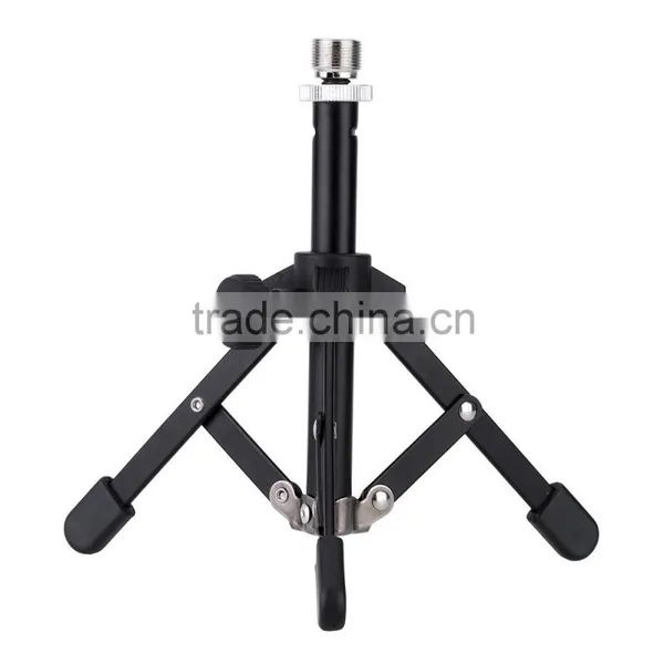 Mini Foldable Desktop Tabletop Tripod Microphone Mic Stand Holder photo-3