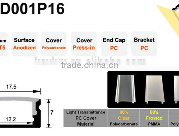 Strip Aluminium Profile 5-12mm Led Strip Profile Surface Mounted LED Aluminium Profile photo-6