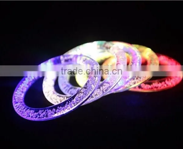 Yiwu Hot Selling Low Price Consert Using Profitional Gift Colorful LED Acrylic Flash Wristband photo-2
